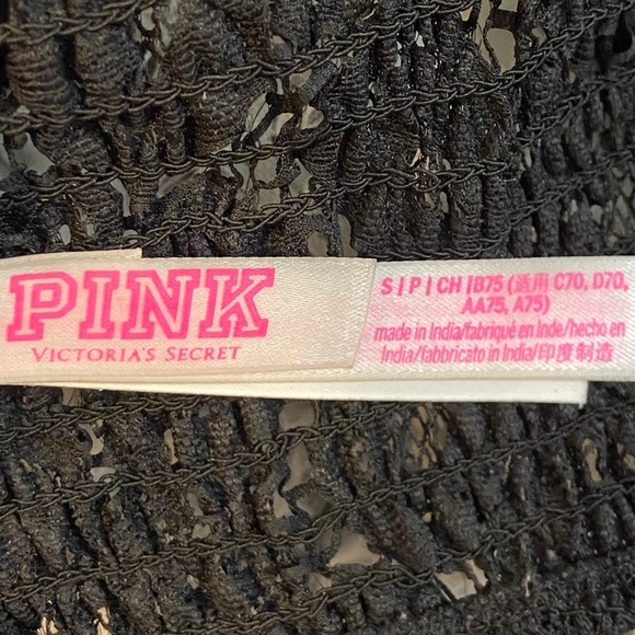 Pink By Victoria’s Secret Black Lacy Bralette S/P - Picture 4 of 6